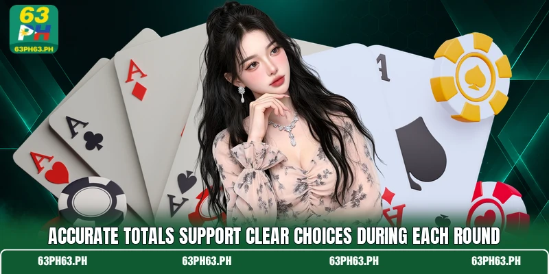 Accurate totals support clear choices during each round Accurate totals support clear choices during each round
