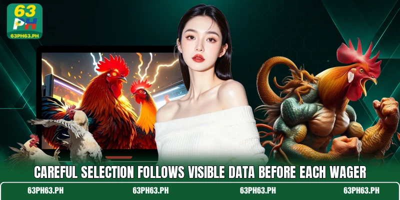 Careful selection follows visible data before each wager Careful selection follows visible data before each wager