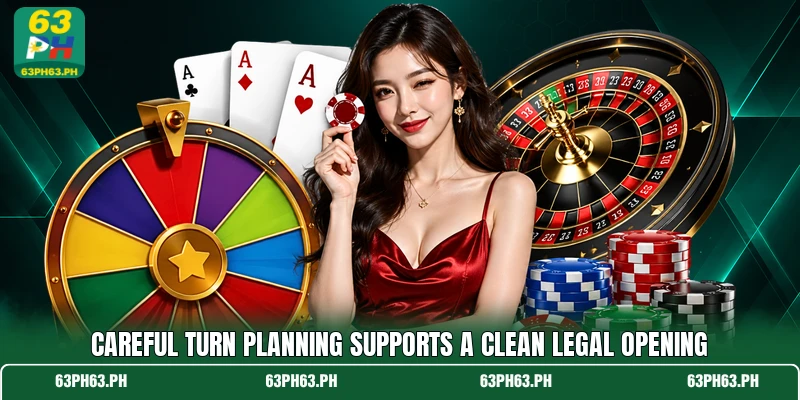 Careful turn planning supports a clean legal opening
