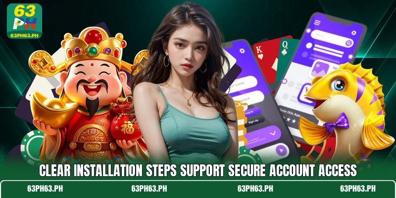 Clear installation steps support secure account access