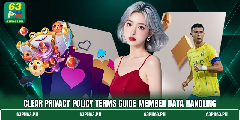 Clear privacy policy terms guide member data handling