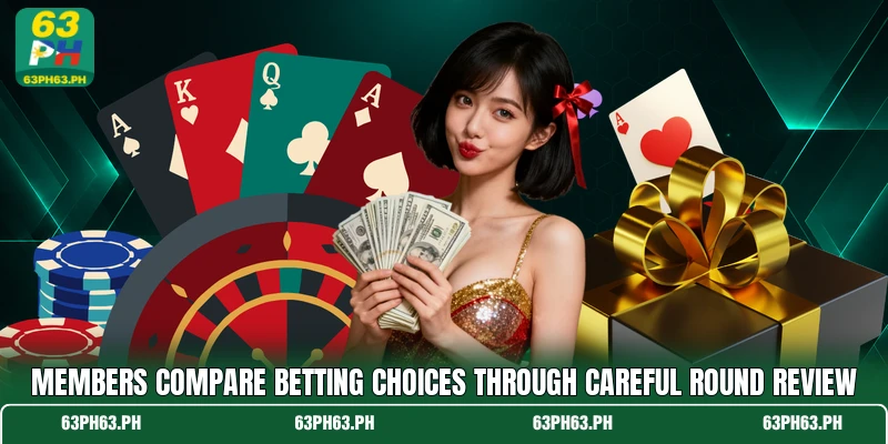 Members compare betting choices through careful round review