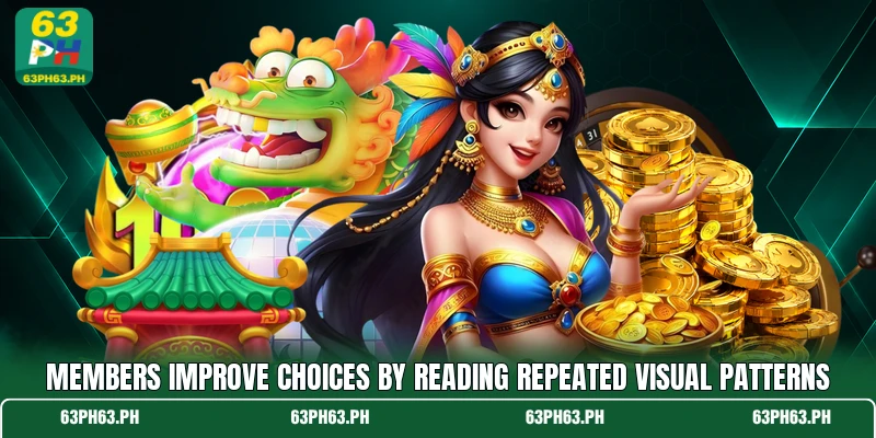 Members improve choices by reading repeated visual patterns