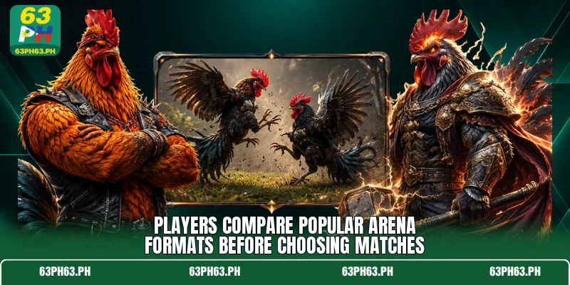 Players compare popular arena formats before choosing matches