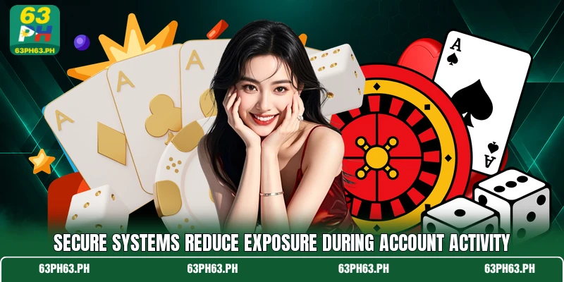 Secure systems reduce exposure during account activity