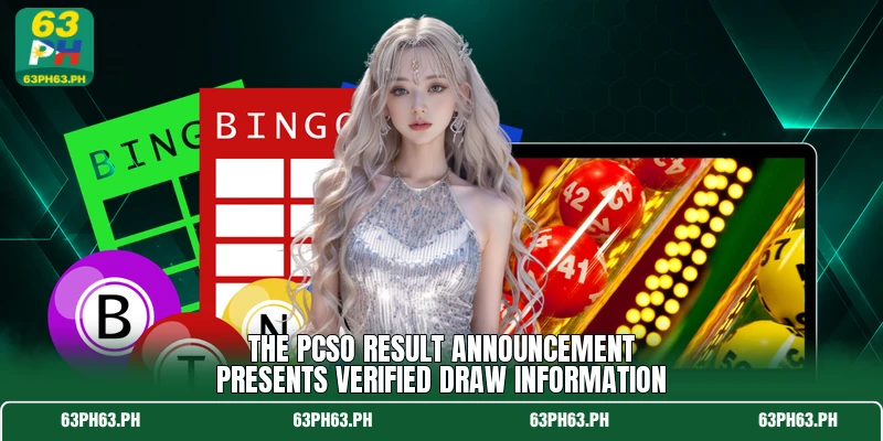 The pcso result announcement presents verified draw information