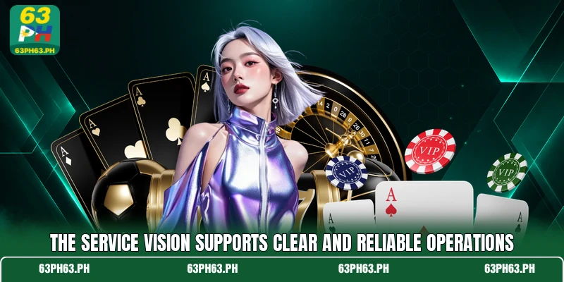 The service vision supports clear and reliable operations The service vision supports clear and reliable operations